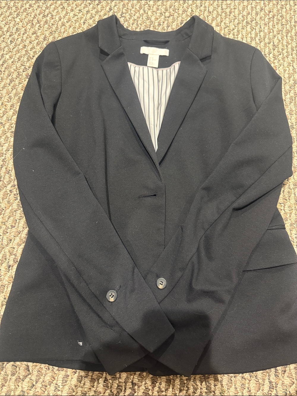 H&M Black Women's Single-Button Blazer